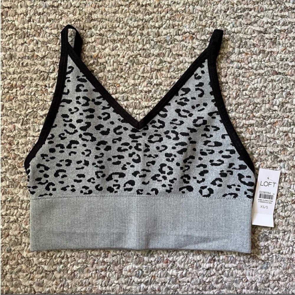 Loft leopard print seamless bralette
